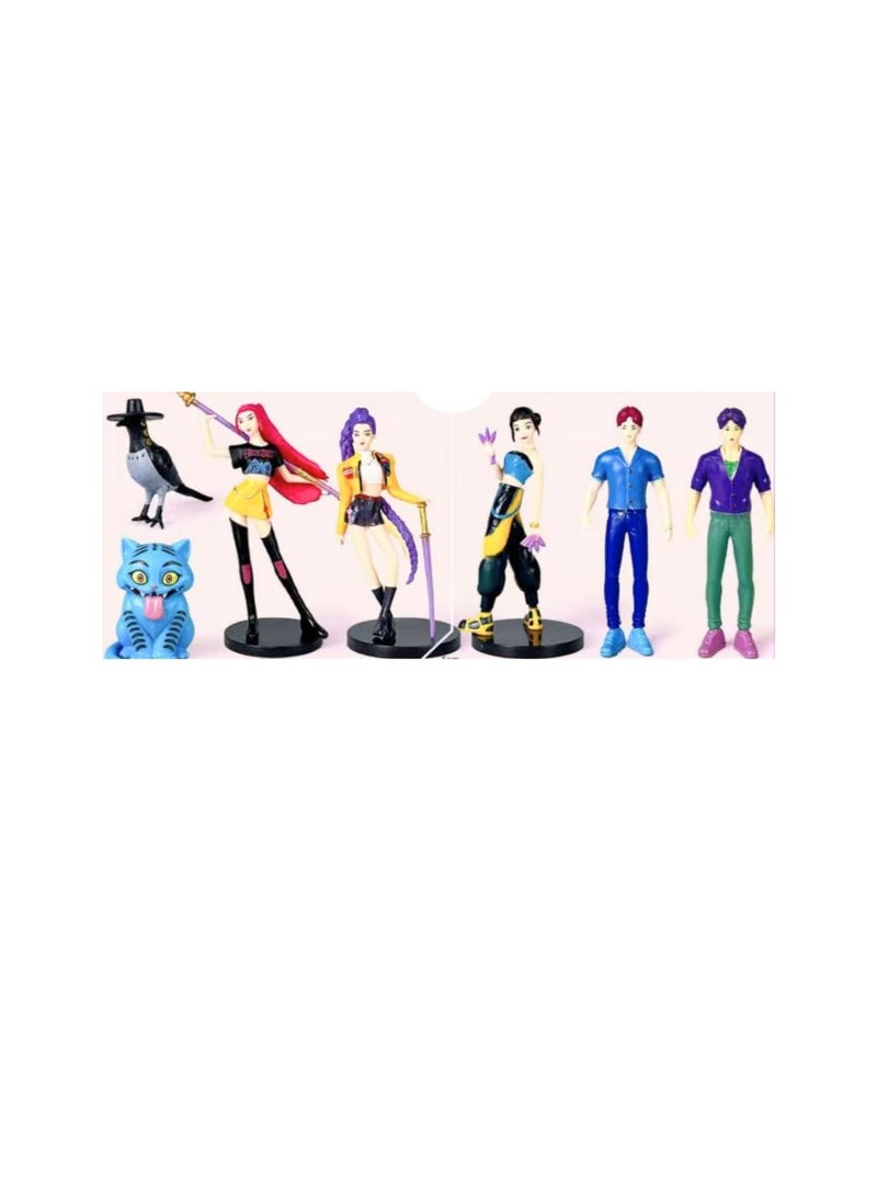 كيبوب مجموعة من 7 مجسمات شخصيات مسلسل صائدي الشياطين الكوريين، لتزيين المنزل والمكتب، مثالية لمحبي المسلسل. - Image 2